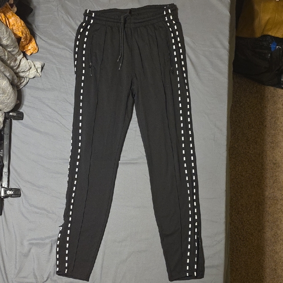 PINK Victoria's Secret Pants - PINK Victoria's Secret Black Joggers with Pink Down Front Sides.